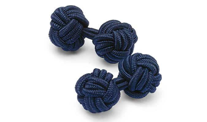 navy Knot cufflinks