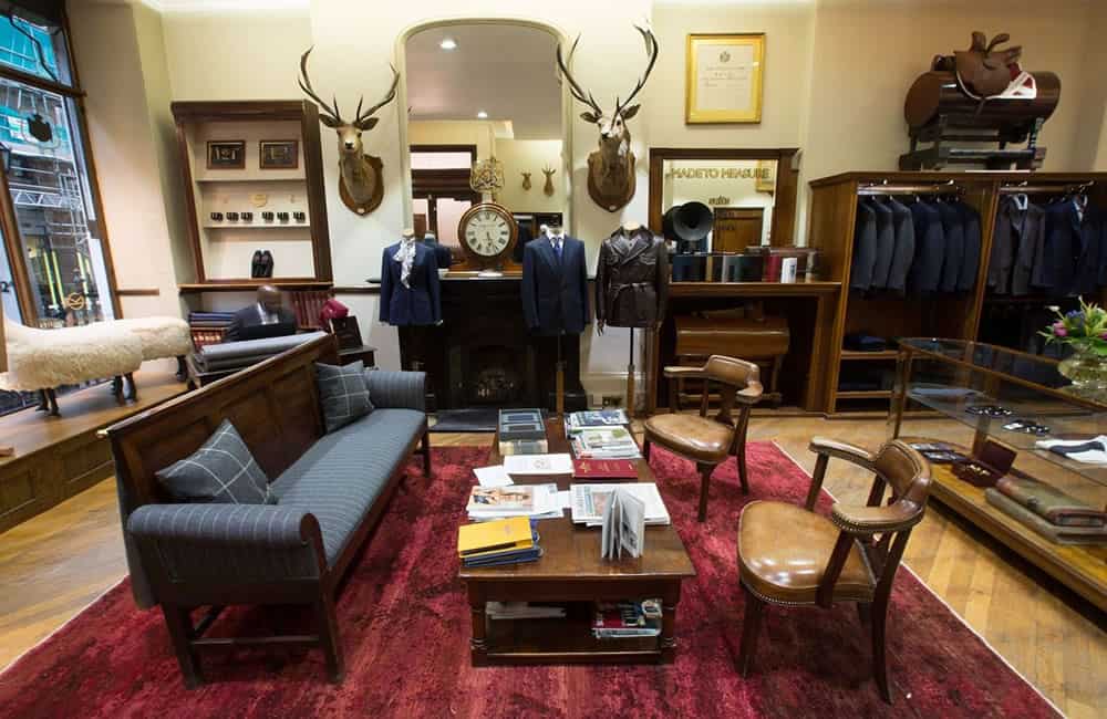 Huntsman tailor's bespoke suit service