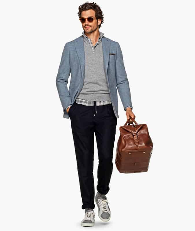 how to layer a quarter-zip sweatshirt