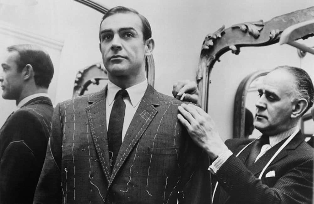 Sean Connery On Savile Row Getting a Bespoke Suit Fitted
