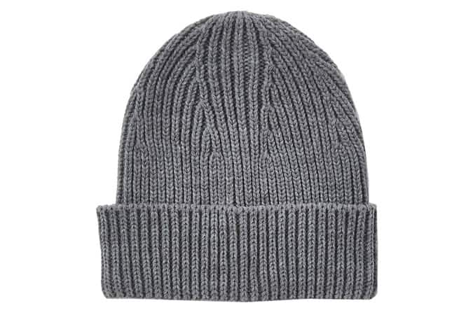 Dark grey fisherman beanie hat