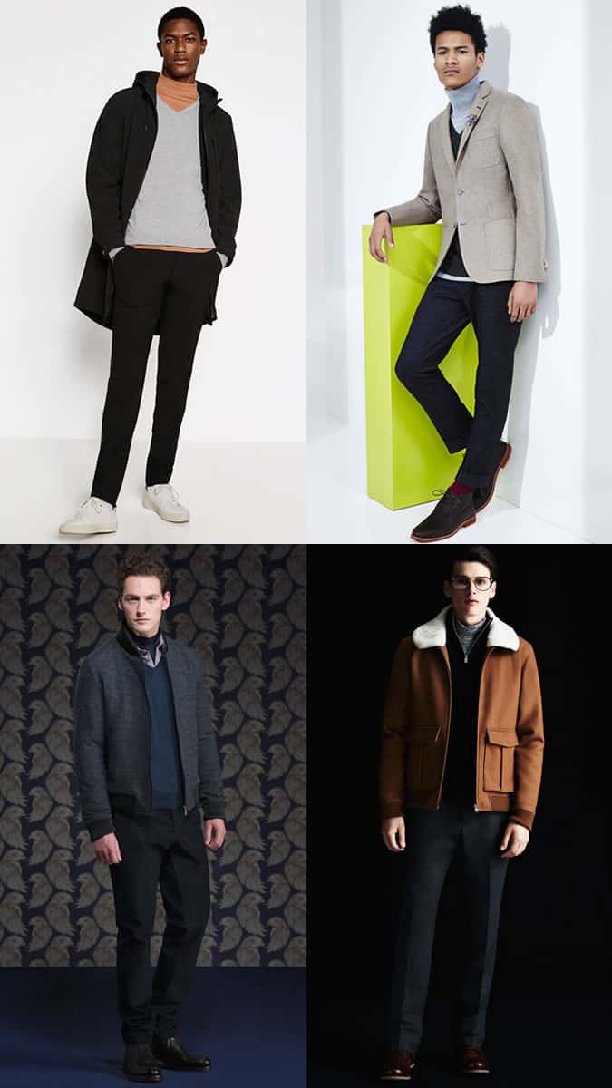 How to layer a roll neck underneath a v-neck jumper
