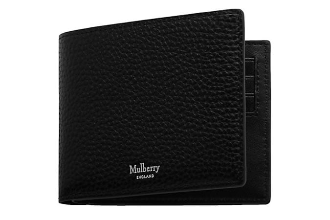 Mulberry Eight Card Natural Grain Leather Wallet