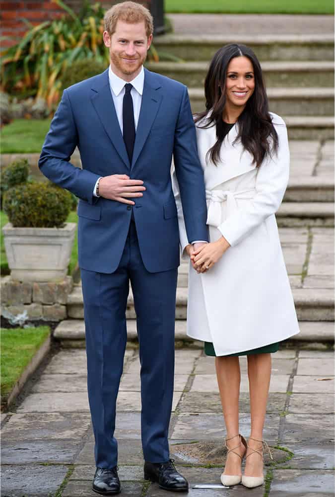 Meghan Markle With Prince Harry Announcing Their Engagement