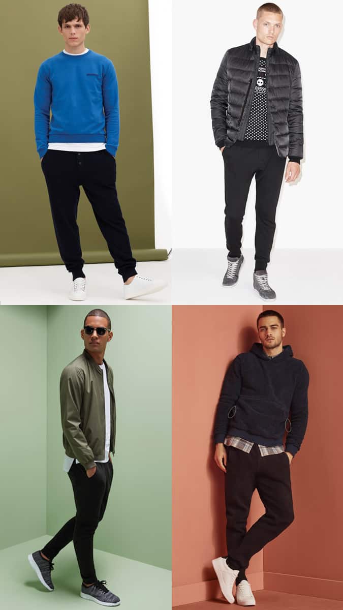 Men's Black Joggers Outfit Inspiration Lookbook For Autumn/Winter 2017