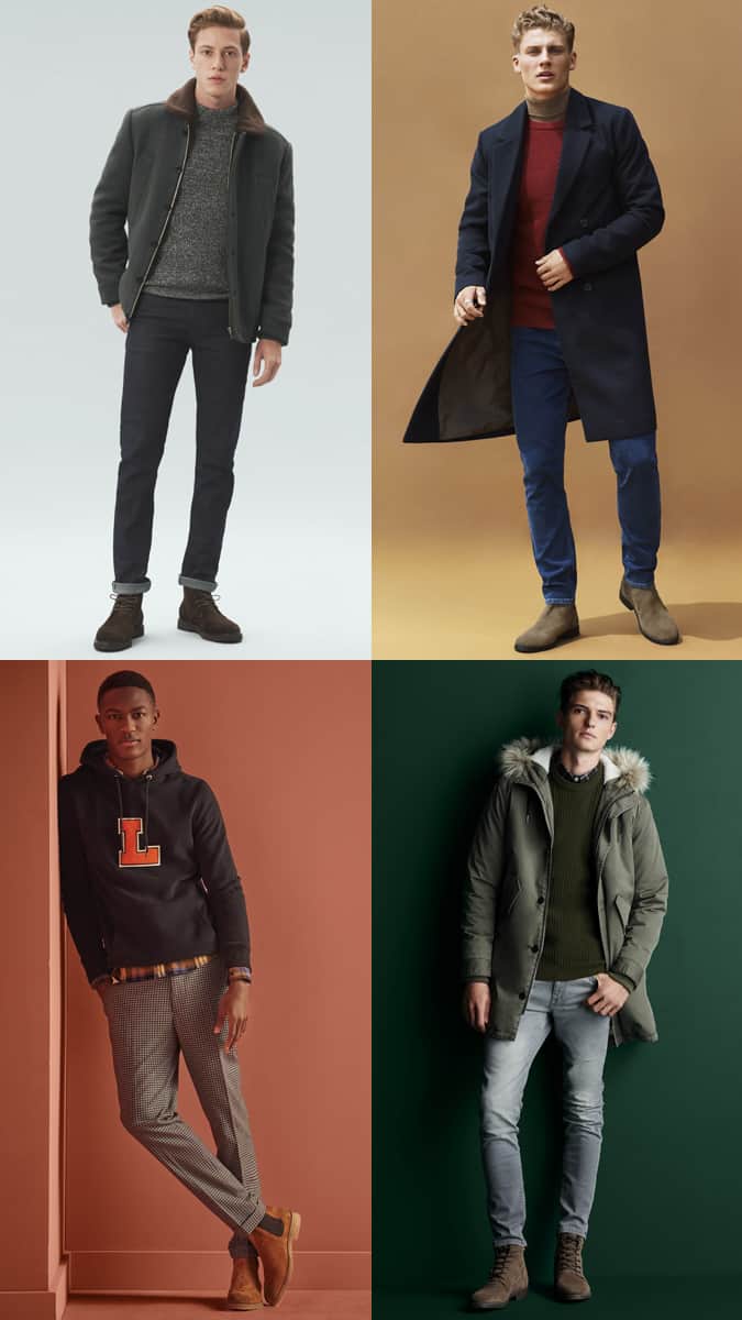 Men's Suede Boots Outfit Inspiration Lookbook For Autumn/Winter 2017