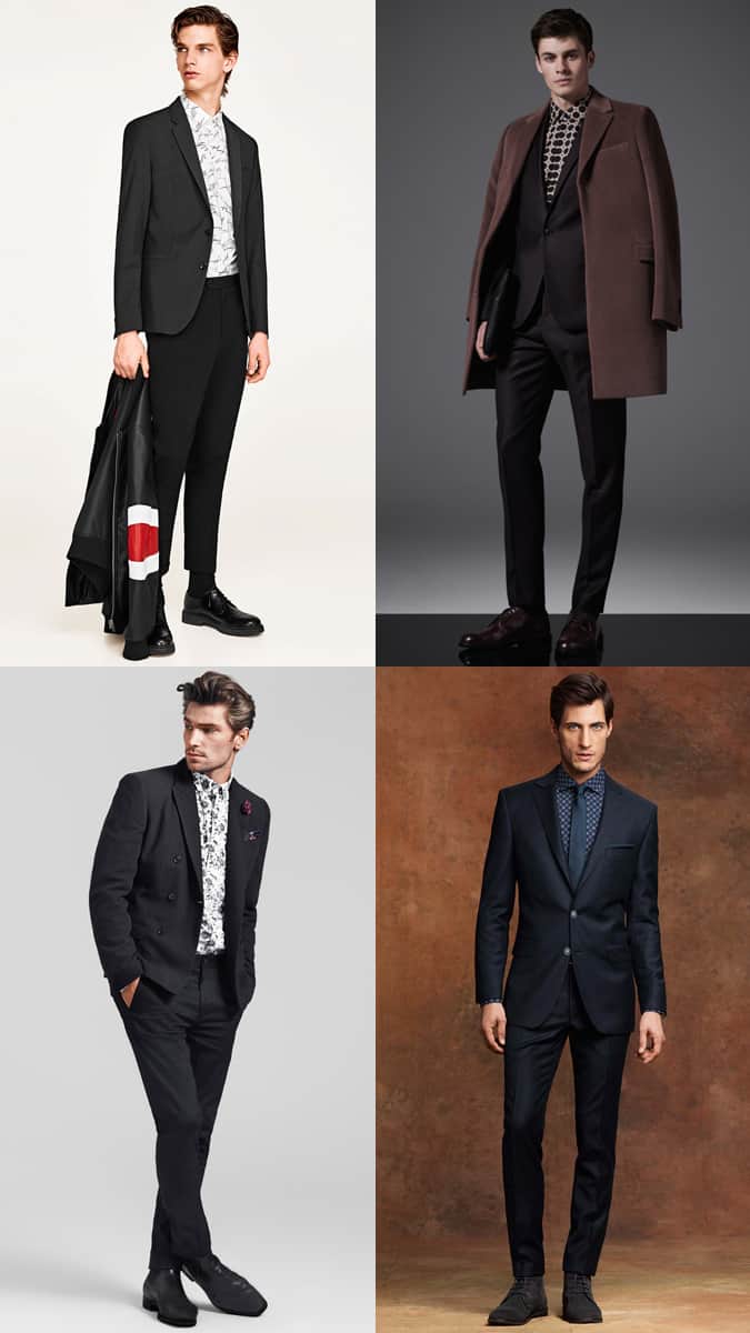 how to wear a printed shirt with a suit