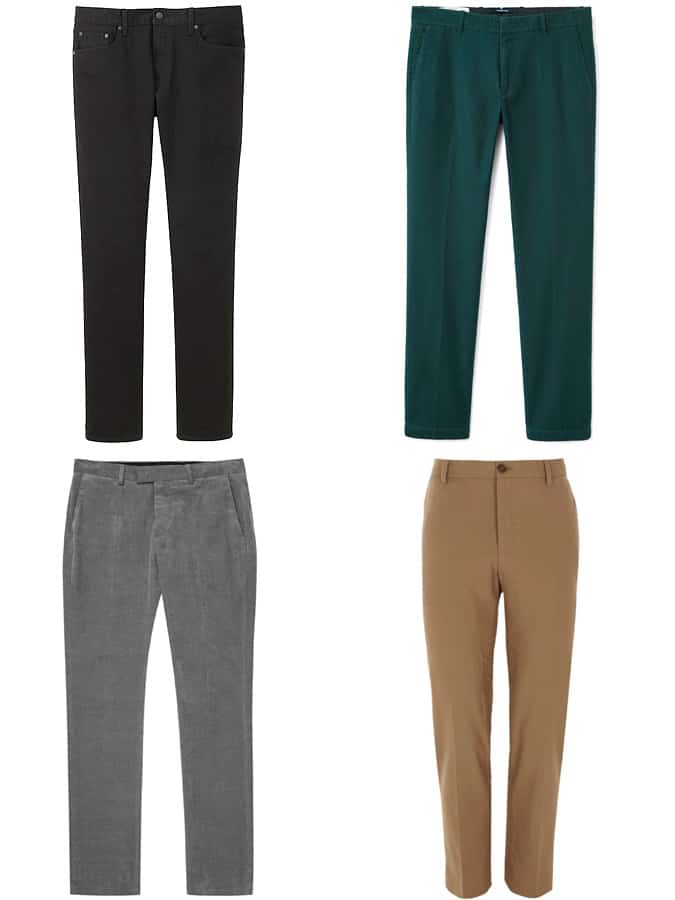 Slim-fitting trousers, chinos and jeans for men - winter 2017