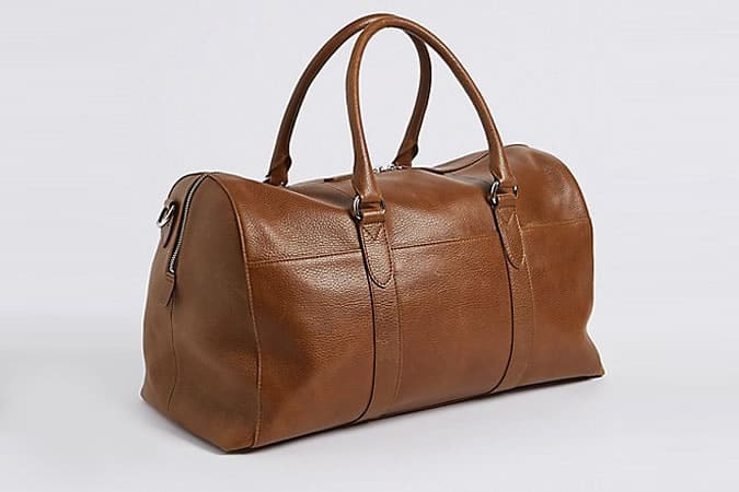 M&S COLLECTION Pebble Grain Leather Holdall
