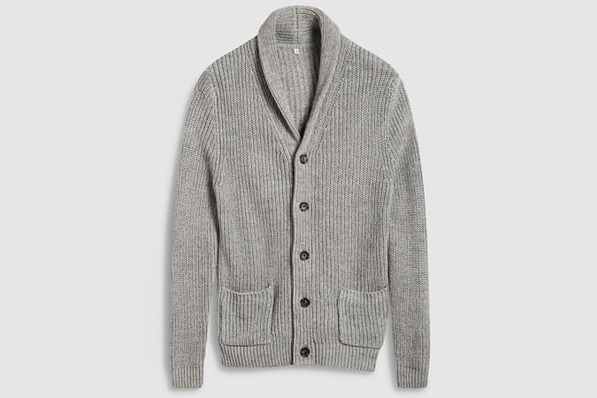 Grey Shawl Cardigan