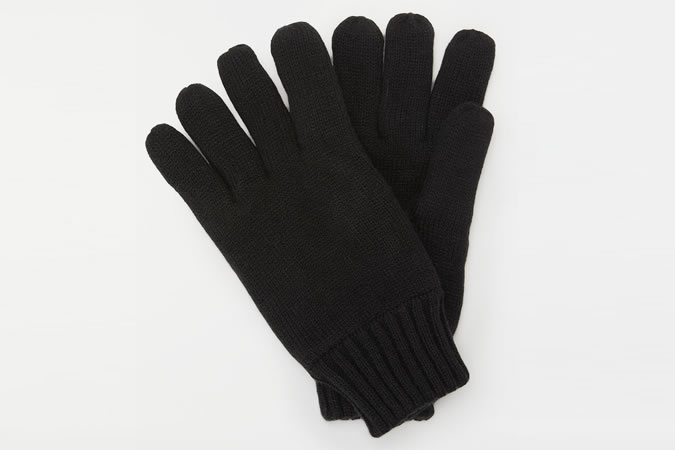 John Lewis & Partners Fleece Lined Gloves, Black