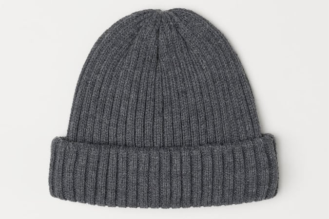 Rib-knit hat