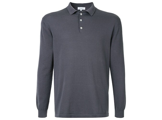 Venroy Knitted Long Sleeved Polo
