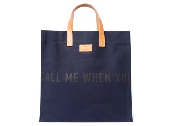 R.E.M. x Paul Smith Navy Canvas Tote Bag