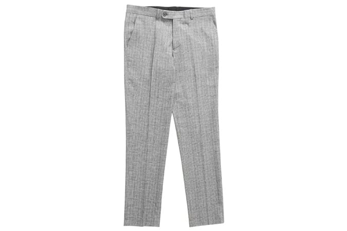 Idle Man Slim Prince Of Wales Wool Suit Trousers