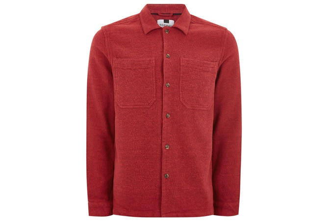 Topman Red Flannel Shirt