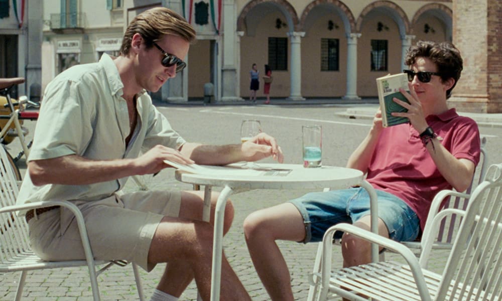 Armie Hammer And Timothee Chamalet In Call Me By Your Name