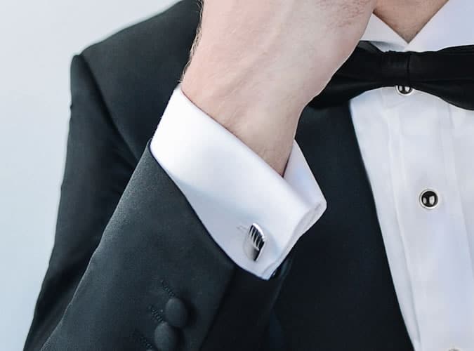 Turnback Cuffs And Cufflinks On A Dress Shirt