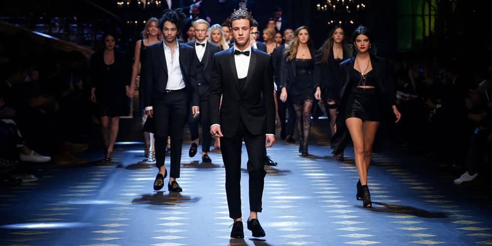 Social Media Influencers On The Dolce & Gabbana Catwalk