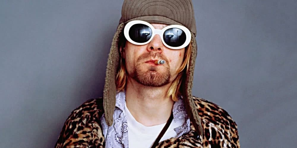 Kurt Cobain Wearing White Sunglasses
