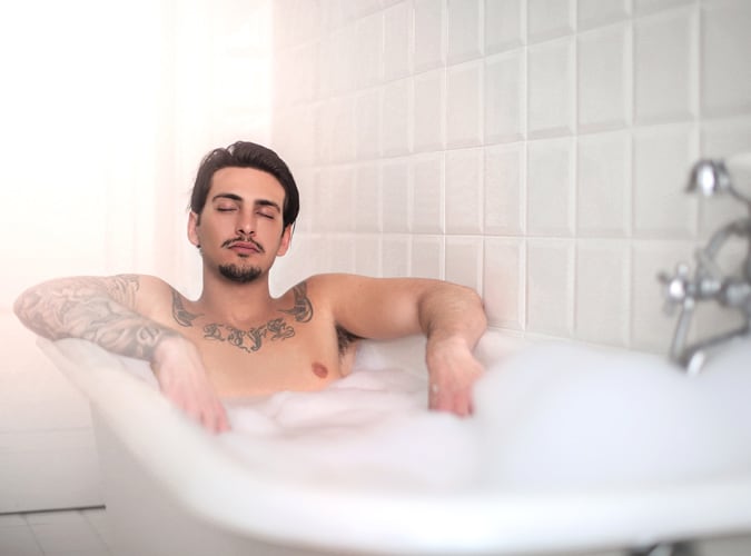 Man Having A Bath