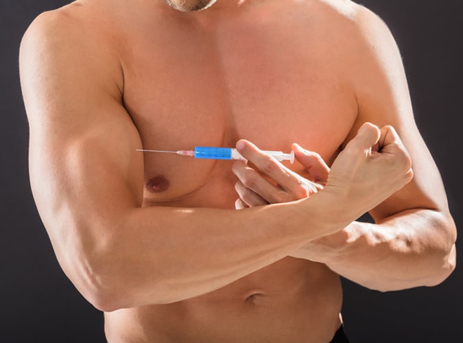 Man Injecting Steroids