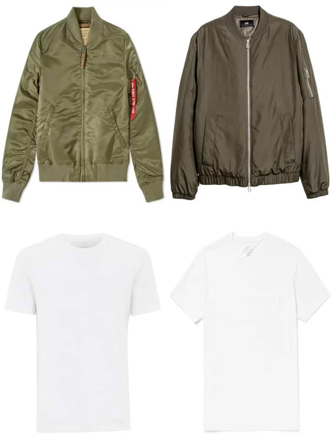 The Best Green Bomber Jackets And White T-Shirts