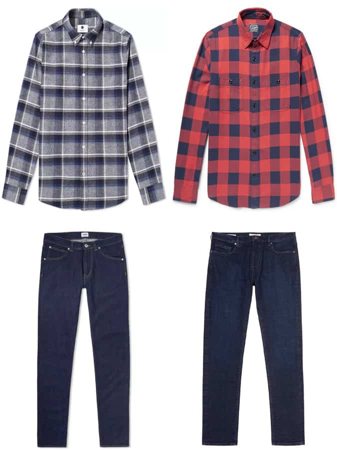 The Best Flannel Shirts And Dark Denim Jeans