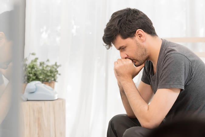 Man Suffering With Anxiety