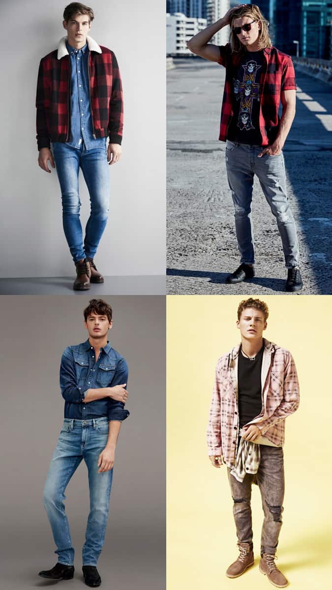 Americana-Themed Menswear - How to wear double denim, cowboy clothing and grunge for men
