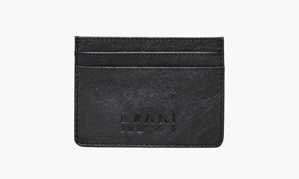 BoohooMAN Real Leather MAN Embossed Card Holder
