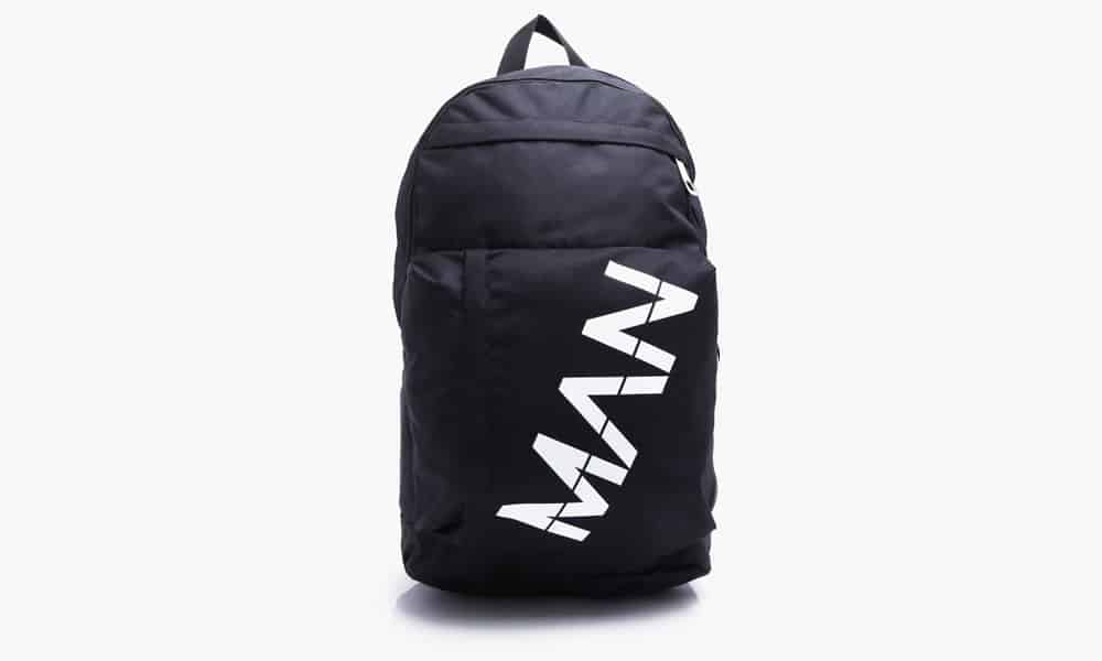 BoohooMAN Canvas Rucksack With MAN Branding