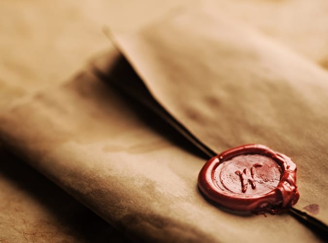Wax sealed letter