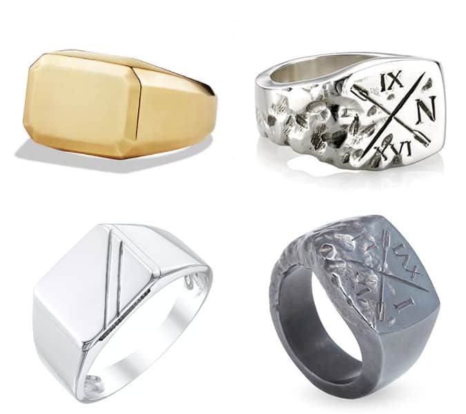 The best Men's square signet rings