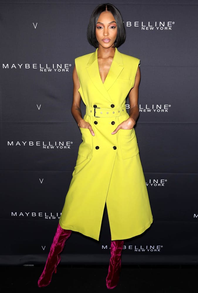Jourdan Dunn Wearing A Yellow Dress