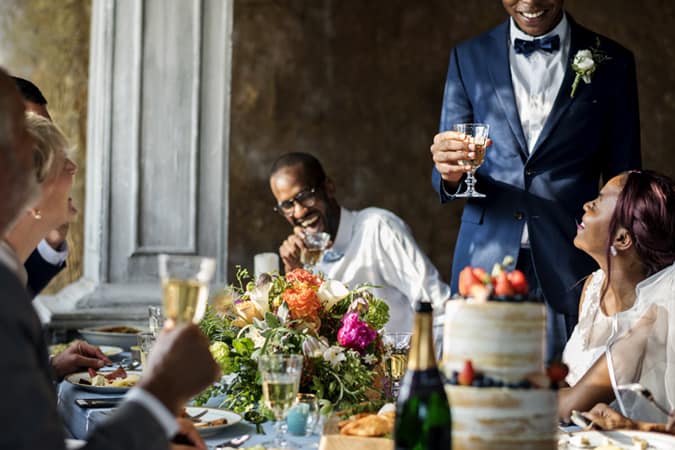 Man Giving A Wedding Speech