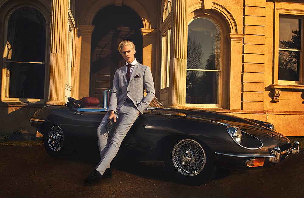 Men's checked suits lookbook