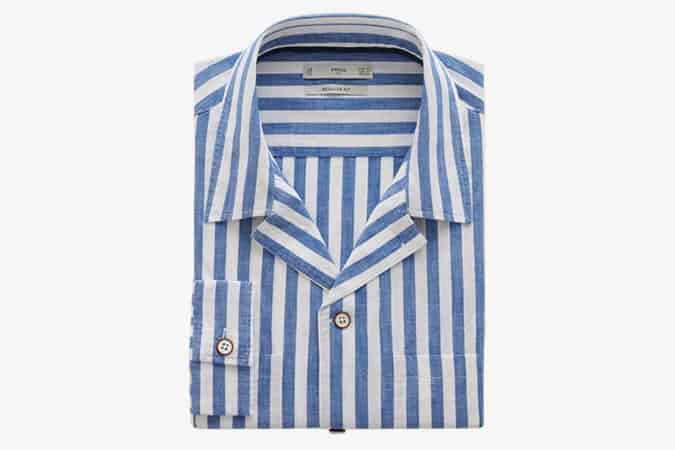 Mango Regular-fit striped cotton shirt