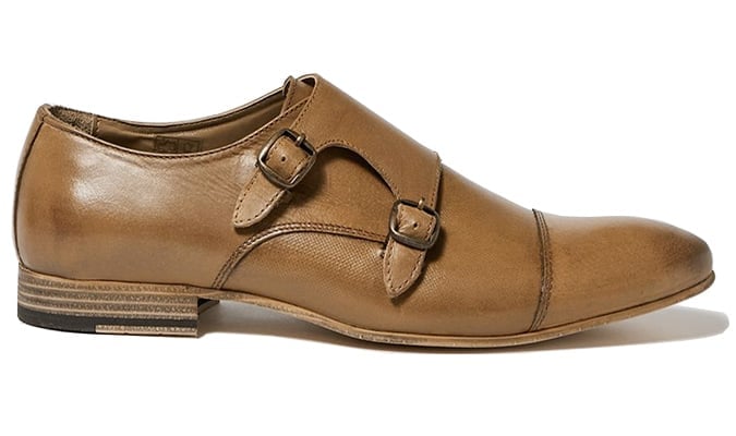 Tan Leather Luther Monk Shoes