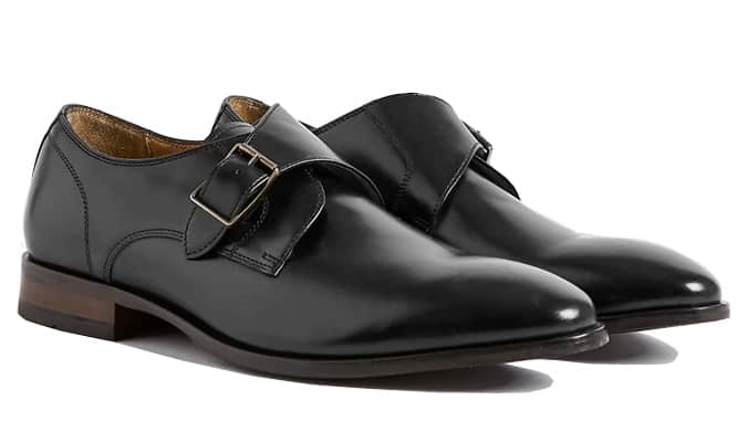M&S COLLECTION Leather Single Strap Monk Shoe