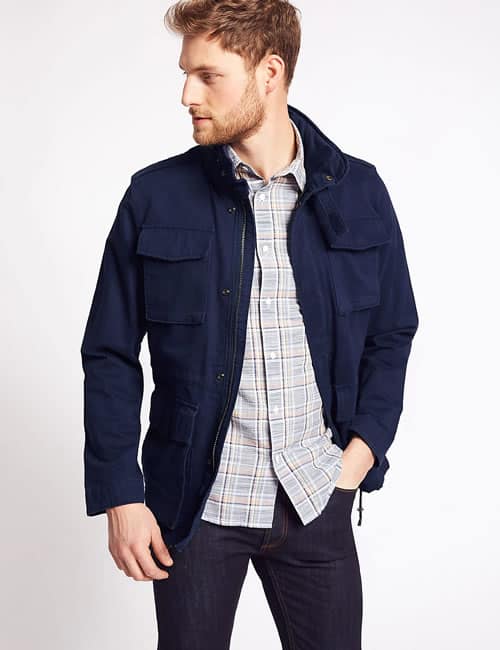 Pure Cotton 4 Pocket Jacket with Stormwear