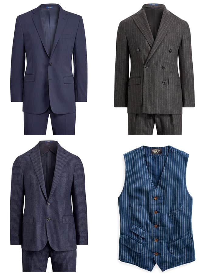 Ralph Lauren Pinstriped suits for men