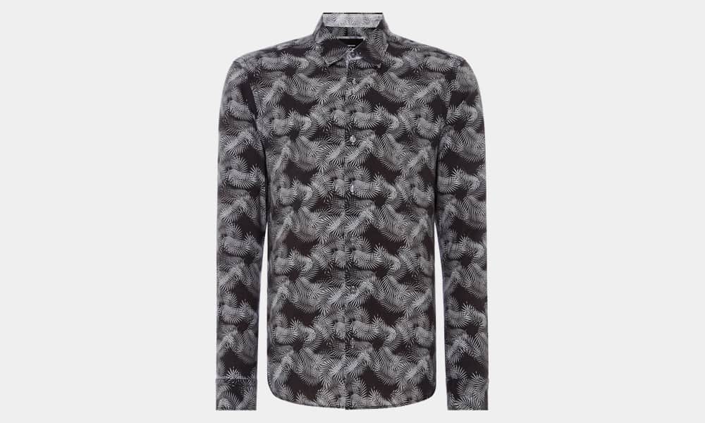 Slim Fit Printed Cotton Shirt