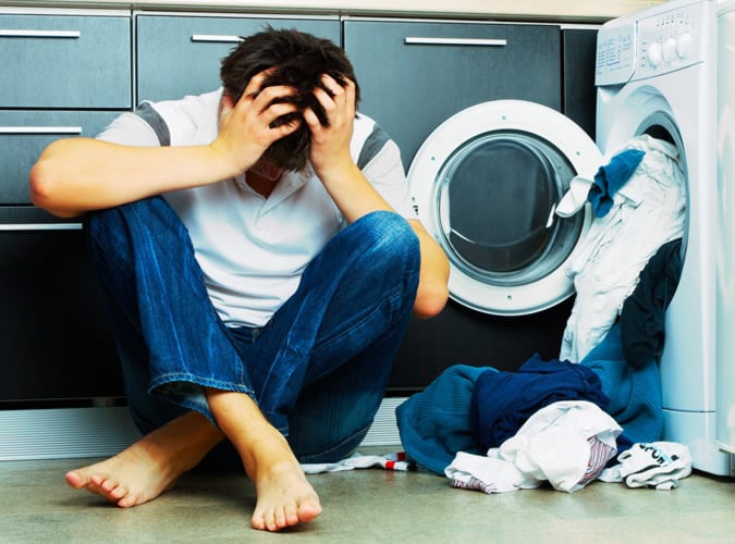 Man Upset At Laundrette