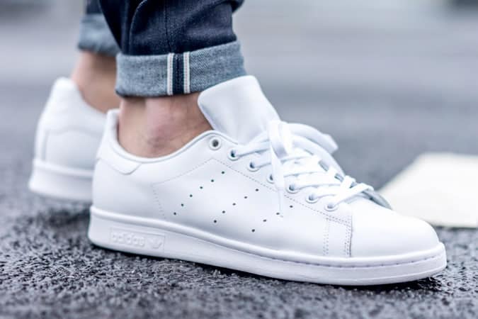 Clean white trainers