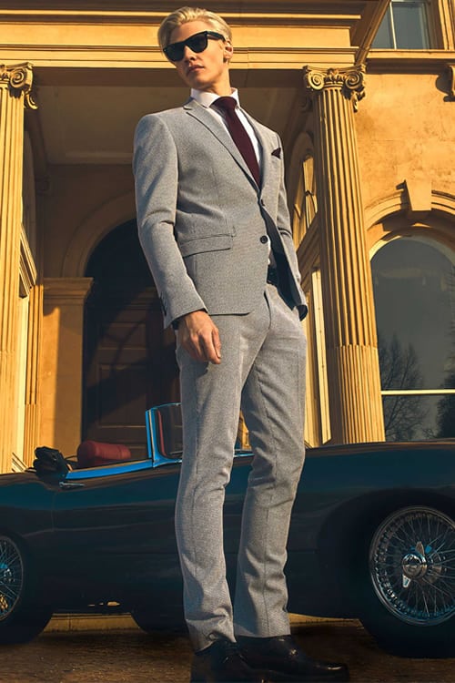 Men's checked suits lookbook
