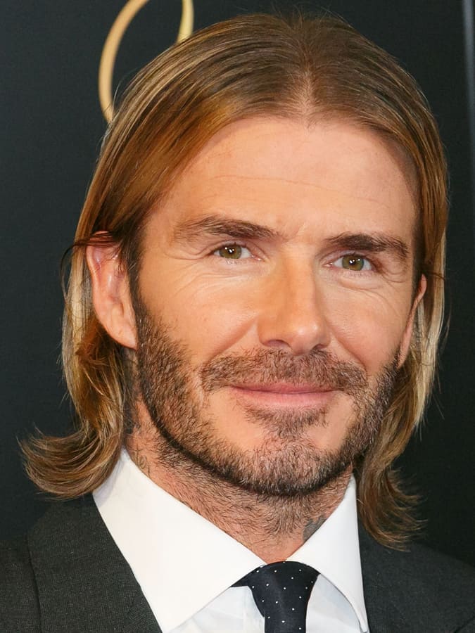 David Beckham’s Long Blonde