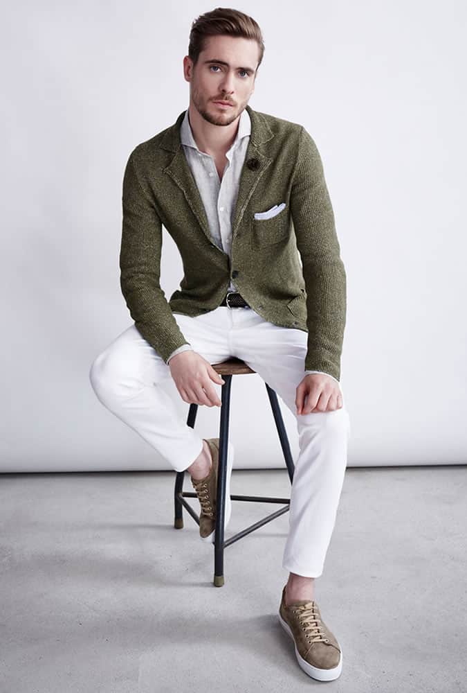 How to wear green suit separates