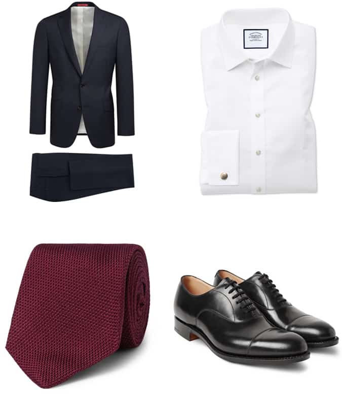 Navy Suit And White Tie For A Job Interview