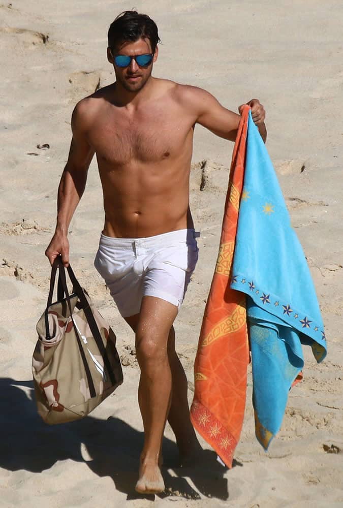 Johannes Huebl In Tailored Swimming Shorts
